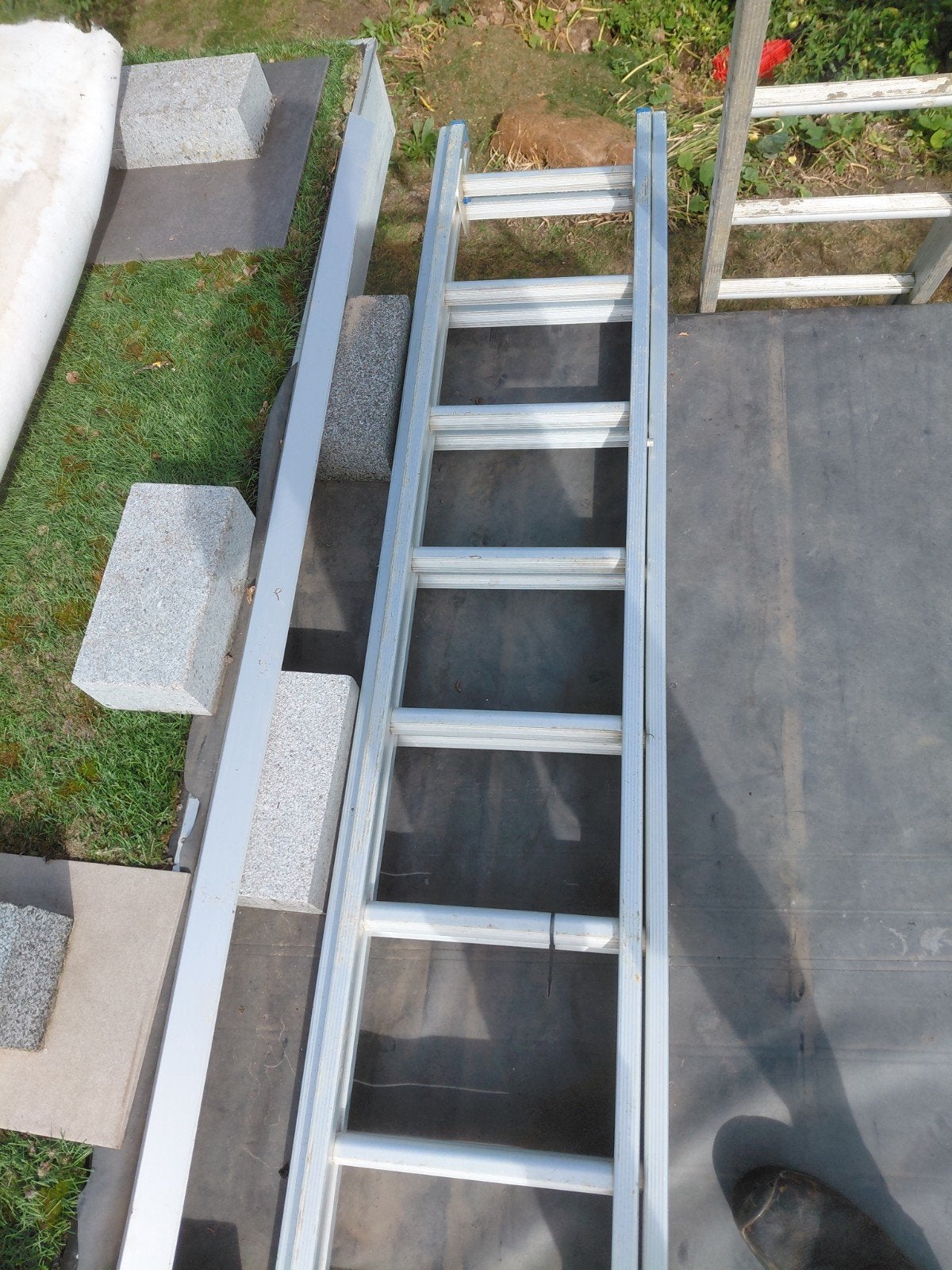2 delige schuifladder solide, Doe-het-zelf en Bouw, Ophalen, Ladder, Opvouwbaar of Inschuifbaar, 4 meter of meer