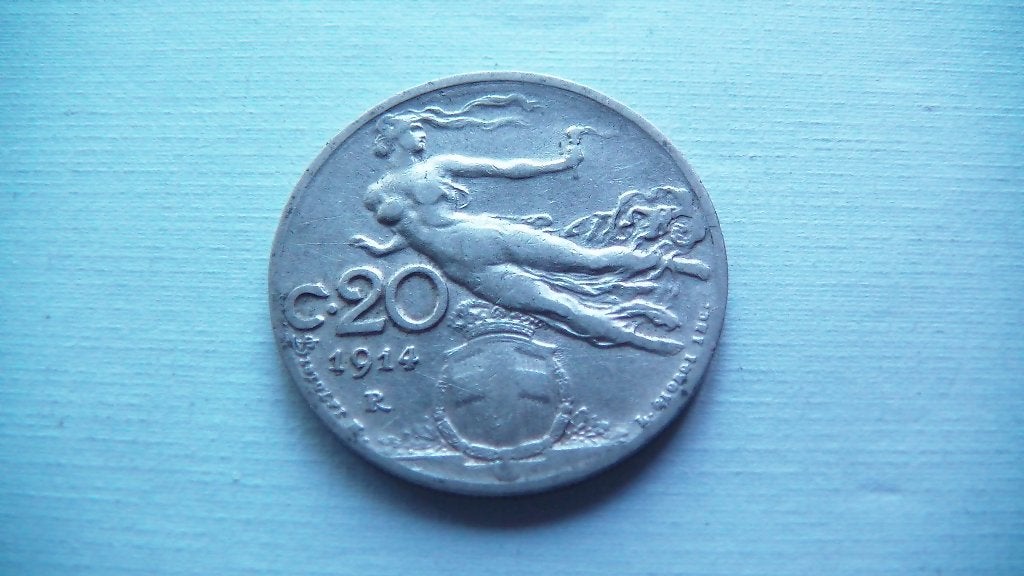 italie 20 centesimi 1914, Enlèvement, Italie