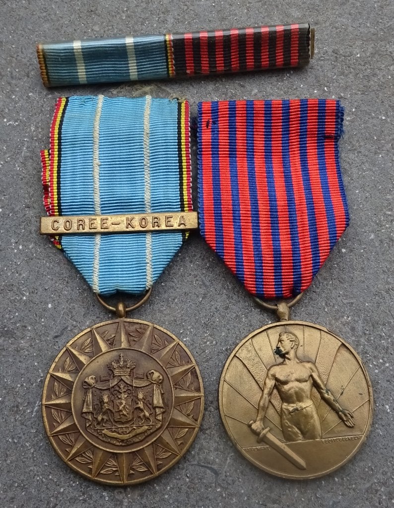 GUERRE DE COREE - 1ER CONTINGENT - MEDAILLES, Collections, Envoi, Armée de terre, Ruban, Médaille ou Ailes