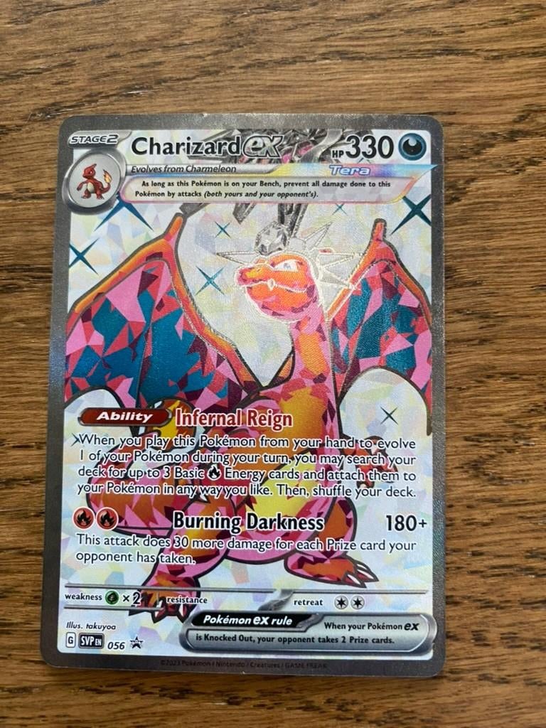 Pokemon kaart "CharizardEX", Ophalen of Verzenden, Zo goed als nieuw, Losse kaart, Foil