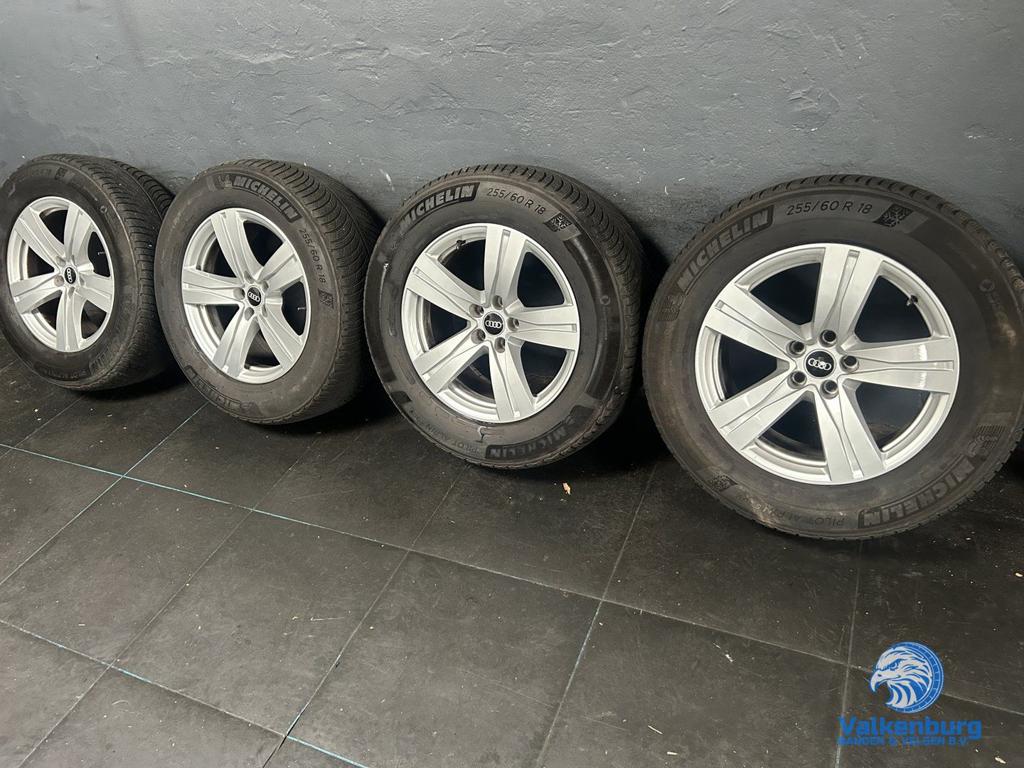 7-8mm! Originele Audi Q7 4M 18 inch velgen 5x112 winterbande, Auto-onderdelen, Banden en Velgen, 18 inch, Gebruikt, 255 mm, -