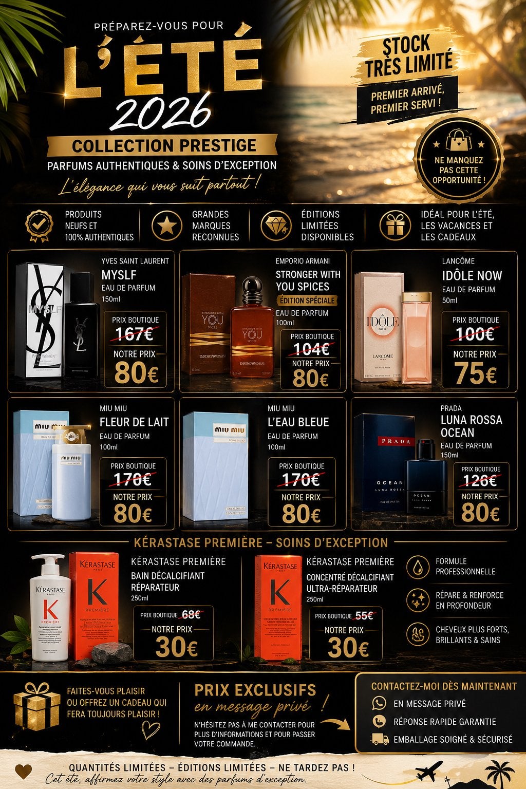 COLLECTION PRESTIGE ÉTÉ 2026 Parfums Authentiques & Limitées, Enlèvement ou Envoi