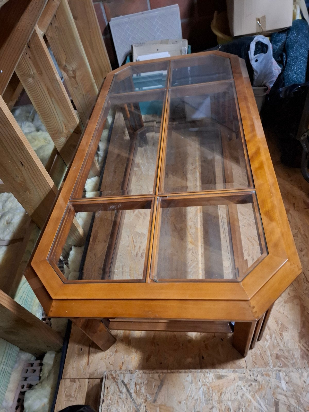 Vintage houten salontafel, Ophalen