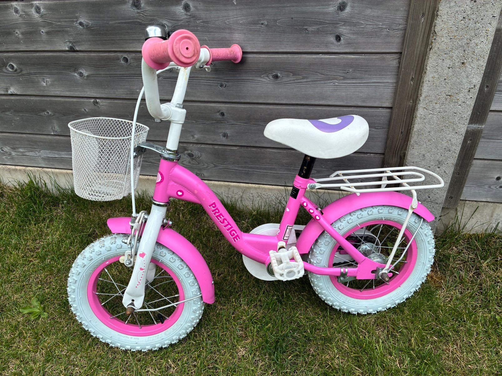 Kinderfiets meisje, Ophalen, Terugtraprem, Zijwieltjes, Gebruikt