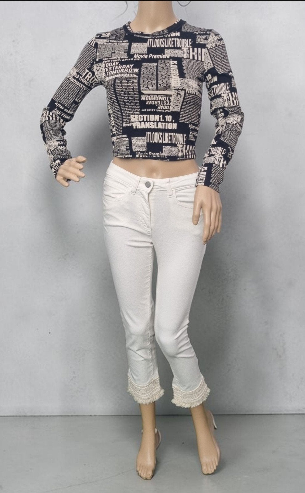 Top à manches longues Bershka Taille S - En excellent état, Enlèvement ou Envoi, Taille 36 (S), Manches longues, Noir