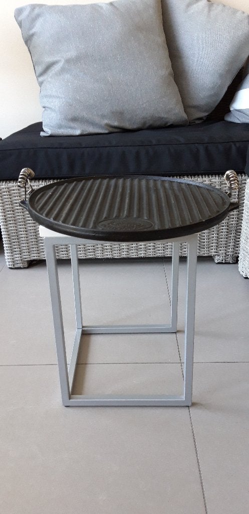 grote gietijzeren grillplaat en wokpan, Compatible barbecue, Enlèvement, Utilisé, Fonte