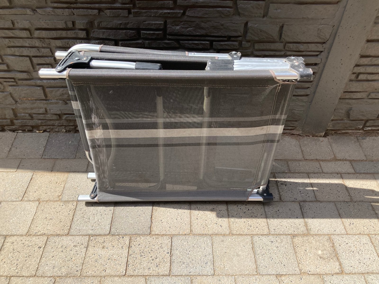 Opvouwbare ligstoel, Tuin en Terras, Ophalen, Zo goed als nieuw, Aluminium