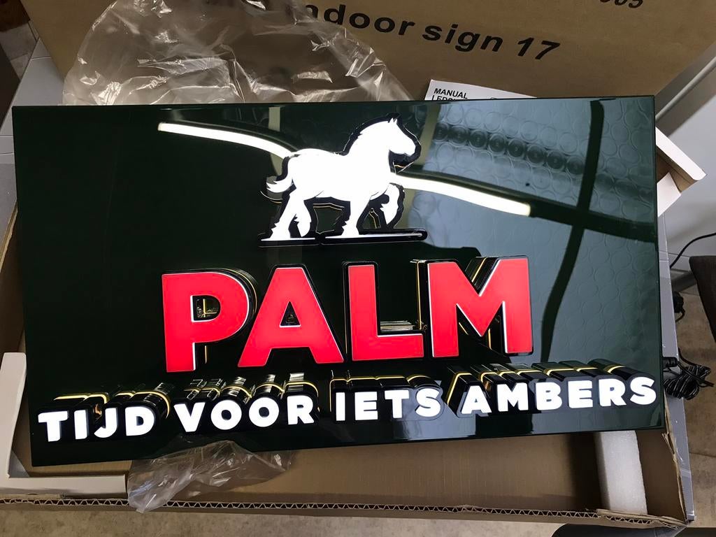 Palm led lichtreclame, nieuw, Verzamelen, Ophalen of Verzenden, Nieuw, Lichtbak of (neon) lamp