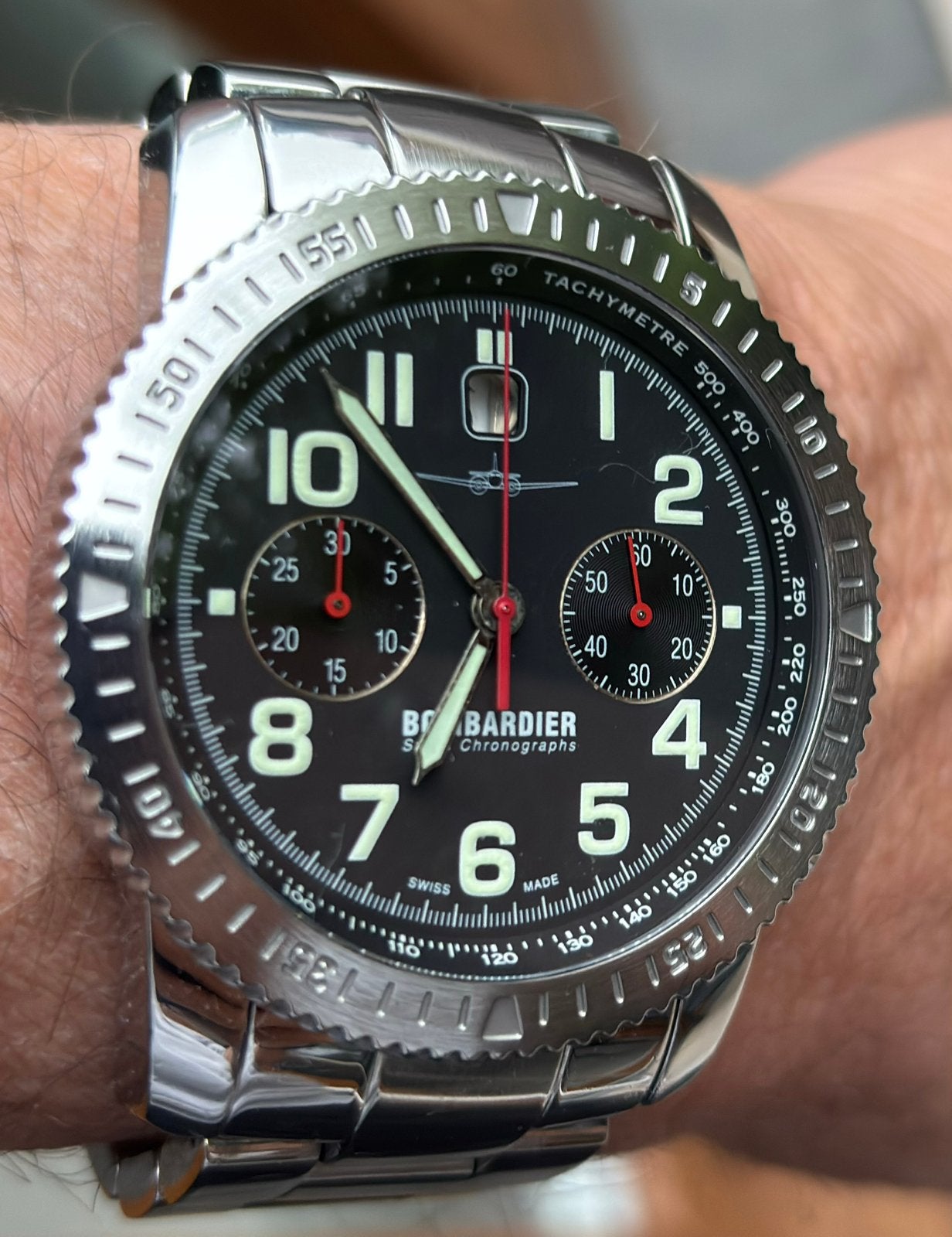 Bombardier BB2 automatische chronograaf, Ophalen, Zo goed als nieuw