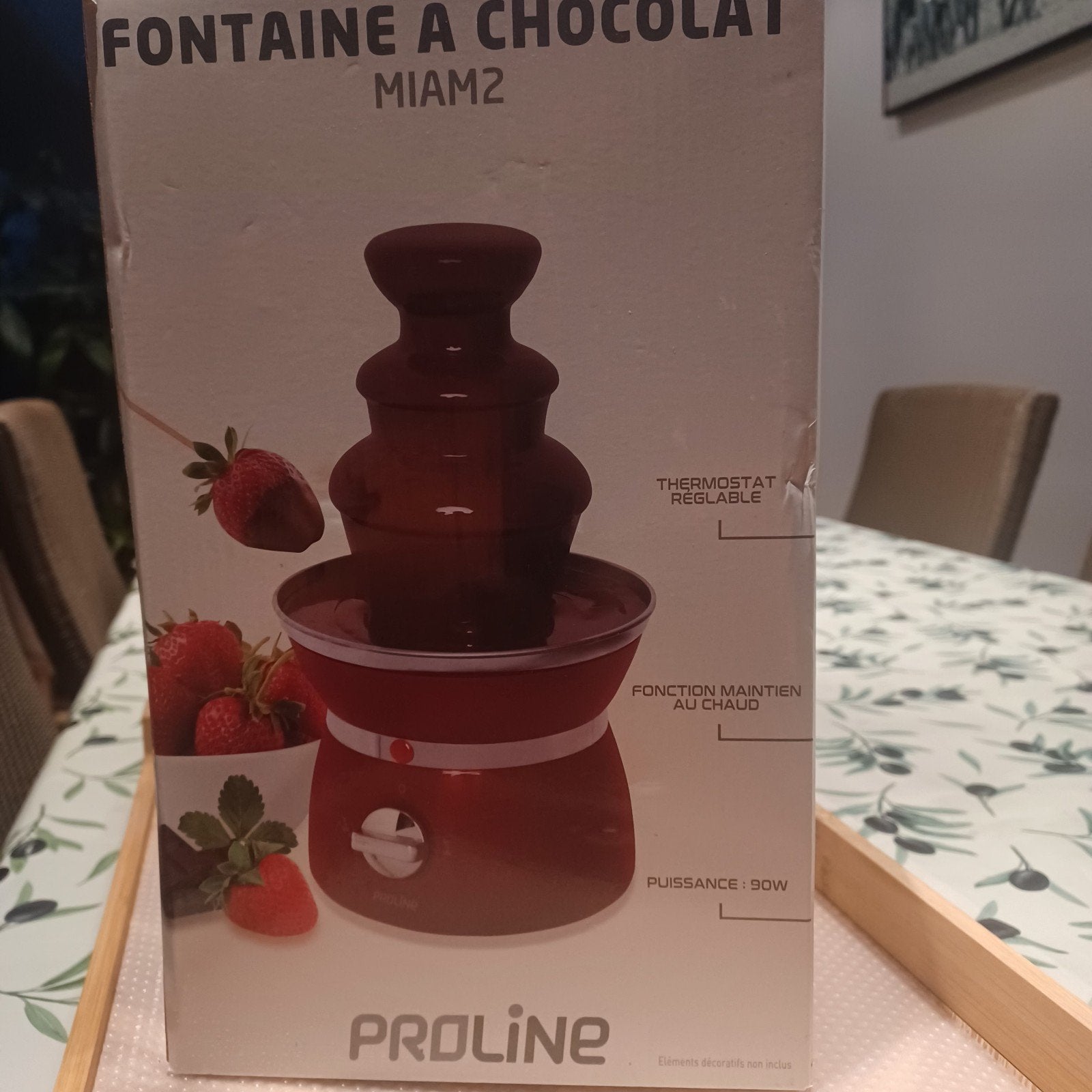 Fontaine à chocolat Proline MIAM2 - Rouge - 90W - Aussi bonn, Enlèvement ou Envoi, Comme neuf
