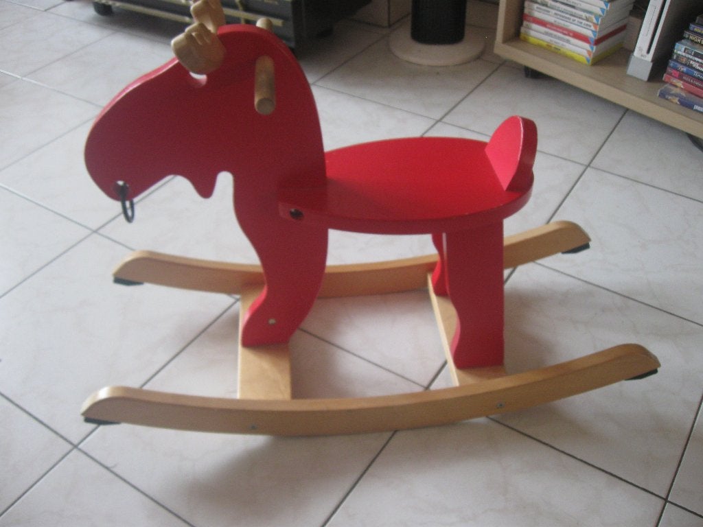 Mooi houten schommelpaard / rendier, Ophalen, Gebruikt