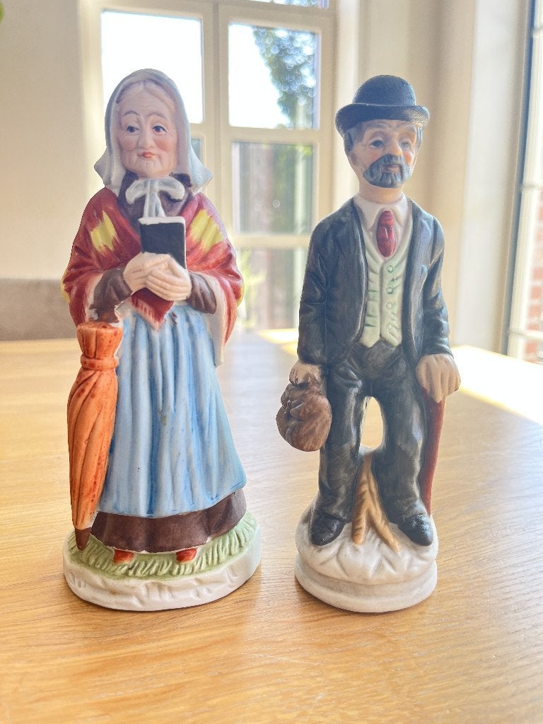 Koppel biscuit figuren decoratie lot 2, Antiek en Kunst, Ophalen of Verzenden