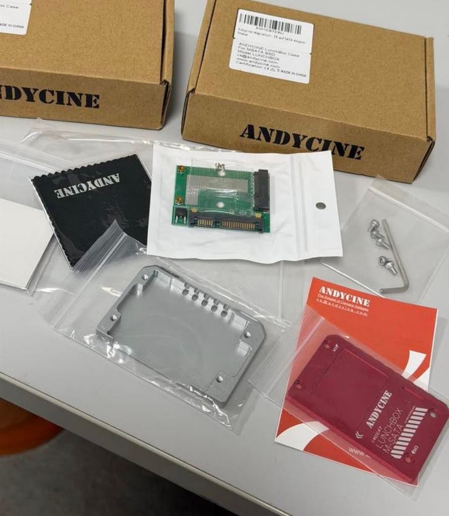 ANDYCINE Lunchbox II DIY behuizing Msata SSD Atomos Ninja, Ophalen of Verzenden, Nieuw