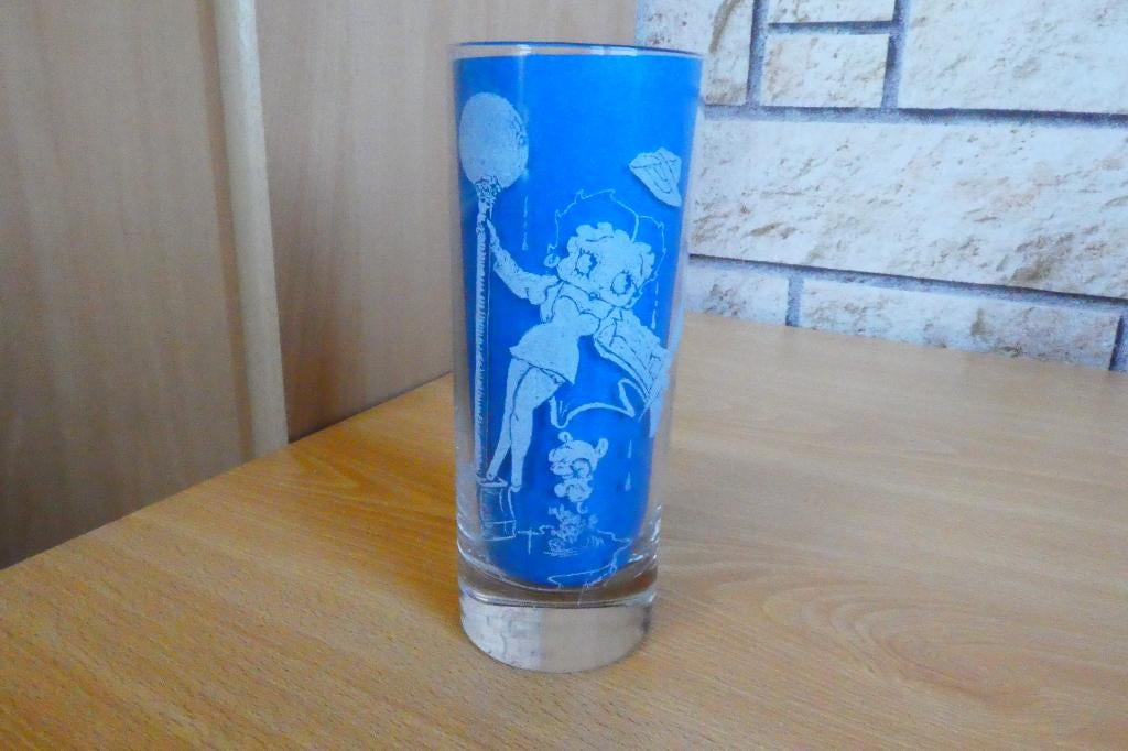 Betty boop verre gravé Lanterne, Enlèvement ou Envoi, Neuf, Humain