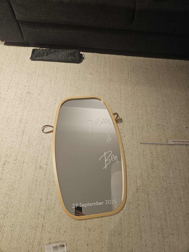 Spiegel, Huis en Inrichting, Ophalen, Minder dan 50 cm, Zo goed als nieuw, Minder dan 100 cm