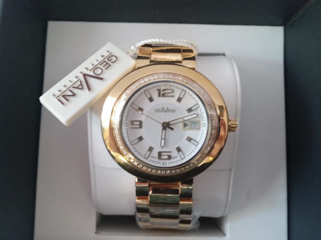 GeoVani Swiss Diamond Horloge (Nieuw in Doos + Certificaat), Handtassen en Accessoires, Horloges | Dames, Overige merken, Overige materialen