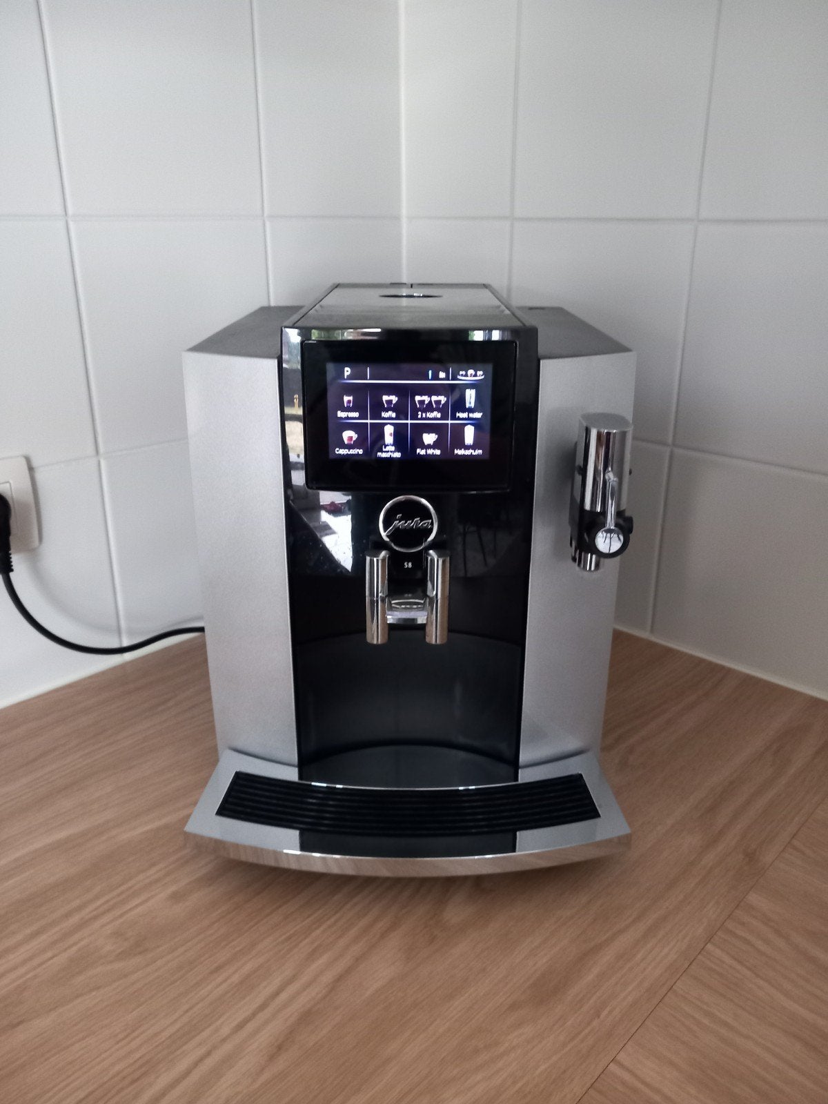 Koffiemachine Jura.  Zilver zwart met accessoires., Electroménager, Accessoires de machine à café, Enlèvement, Jura, Grains de café