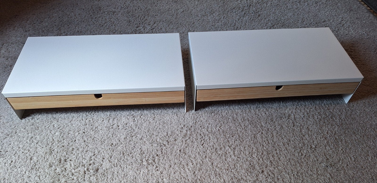 Monitorstandaard met lade, Elloven Ikea 2 x, Ophalen, IKEA