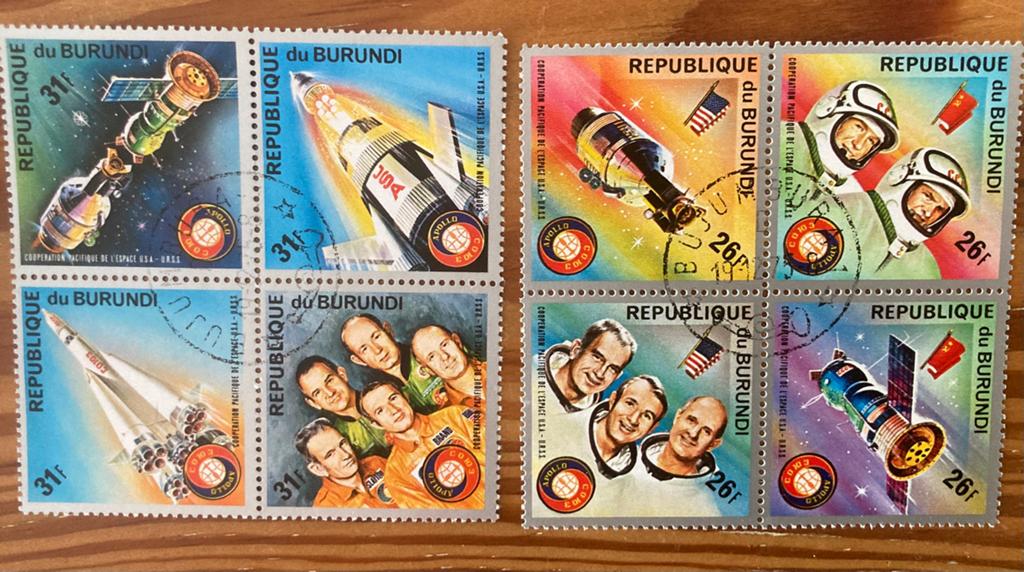 Republique du Burundi/Astronauts/Apollo/Airmail, Timbres & Monnaies, Timbres | Timbres thématiques, Envoi, Affranchi, Autres thèmes