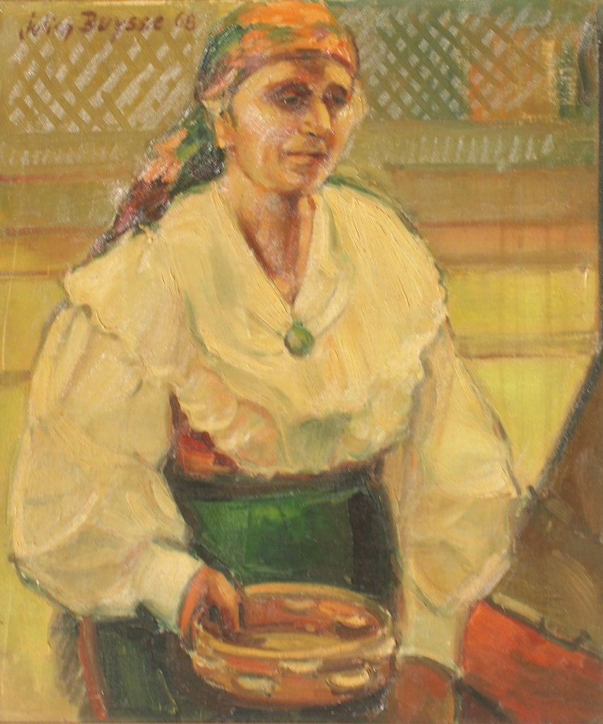 Julien Buysse (1923-2005): Zigeunerin 1968 (O/D, 78 x 88 cm), Enlèvement ou Envoi, Signé