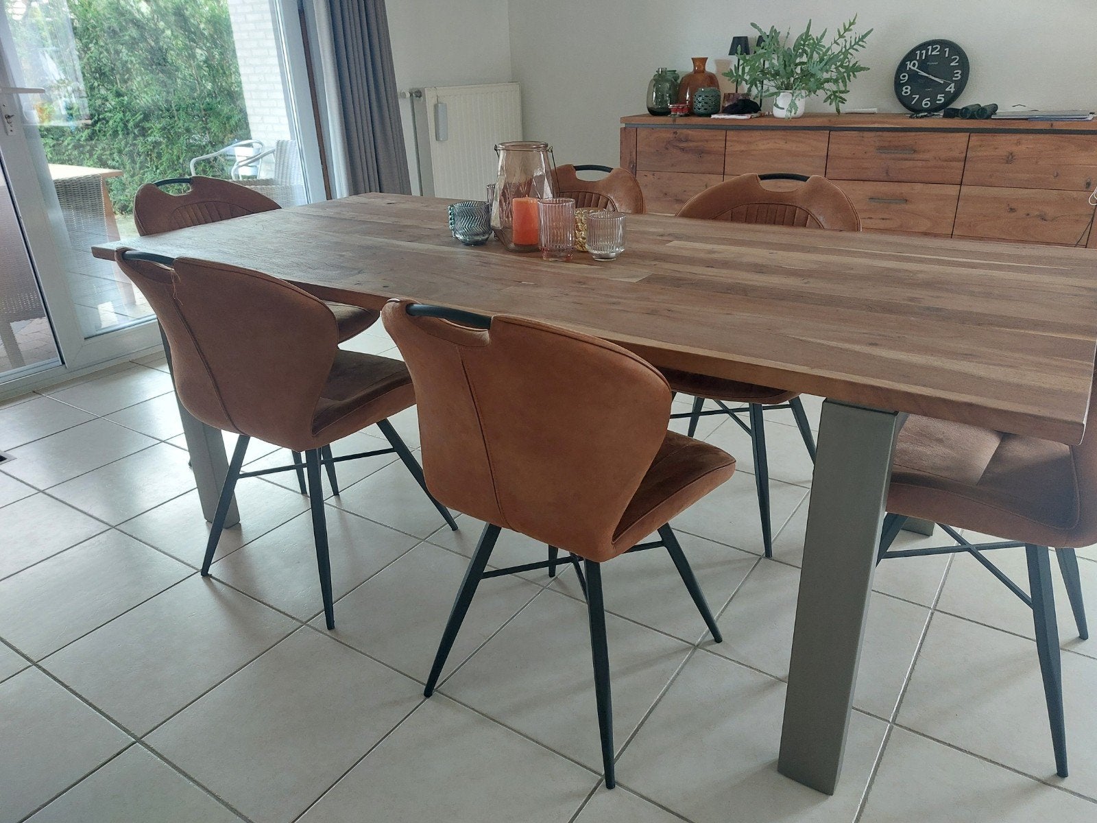 massief houten eettafel 220x100, Ophalen