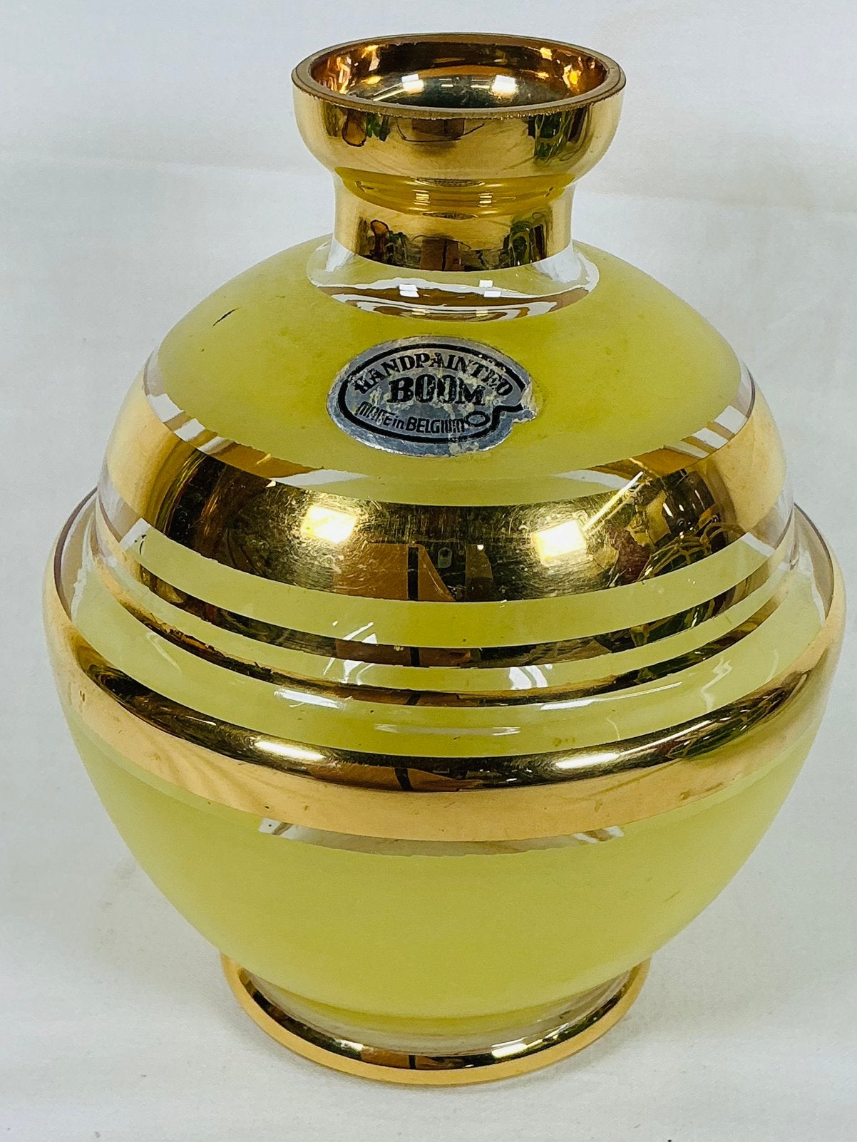 De Rupel Boom Vase en verre au design Art Déco ancien, Enlèvement ou Envoi
