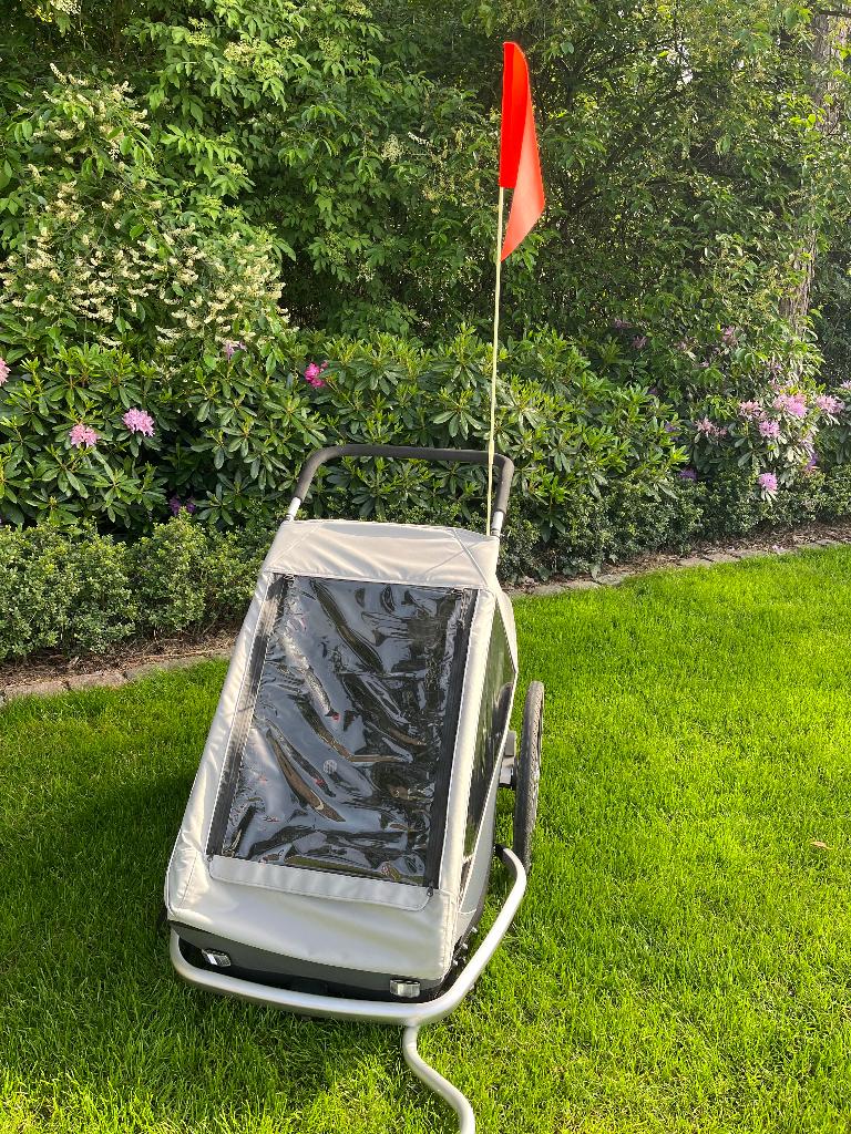 Croozer Kid Keeke 2 met babyzitje, Comme neuf, Enlèvement, Suspension, Remorque pour enfant