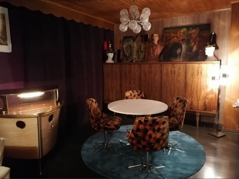 vintage space age eettafel + stoelen MOD 1968-69, Ophalen, Huis en Inrichting