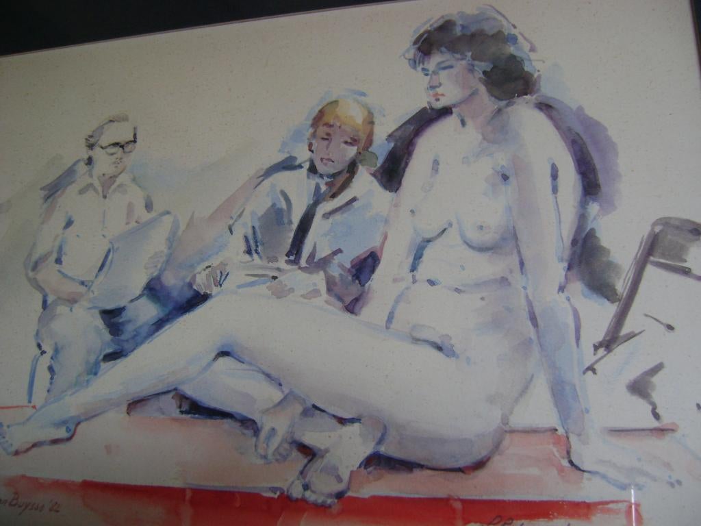 aquarel naakt academie schetsavond Juliaan Buysse 1982, Ophalen
