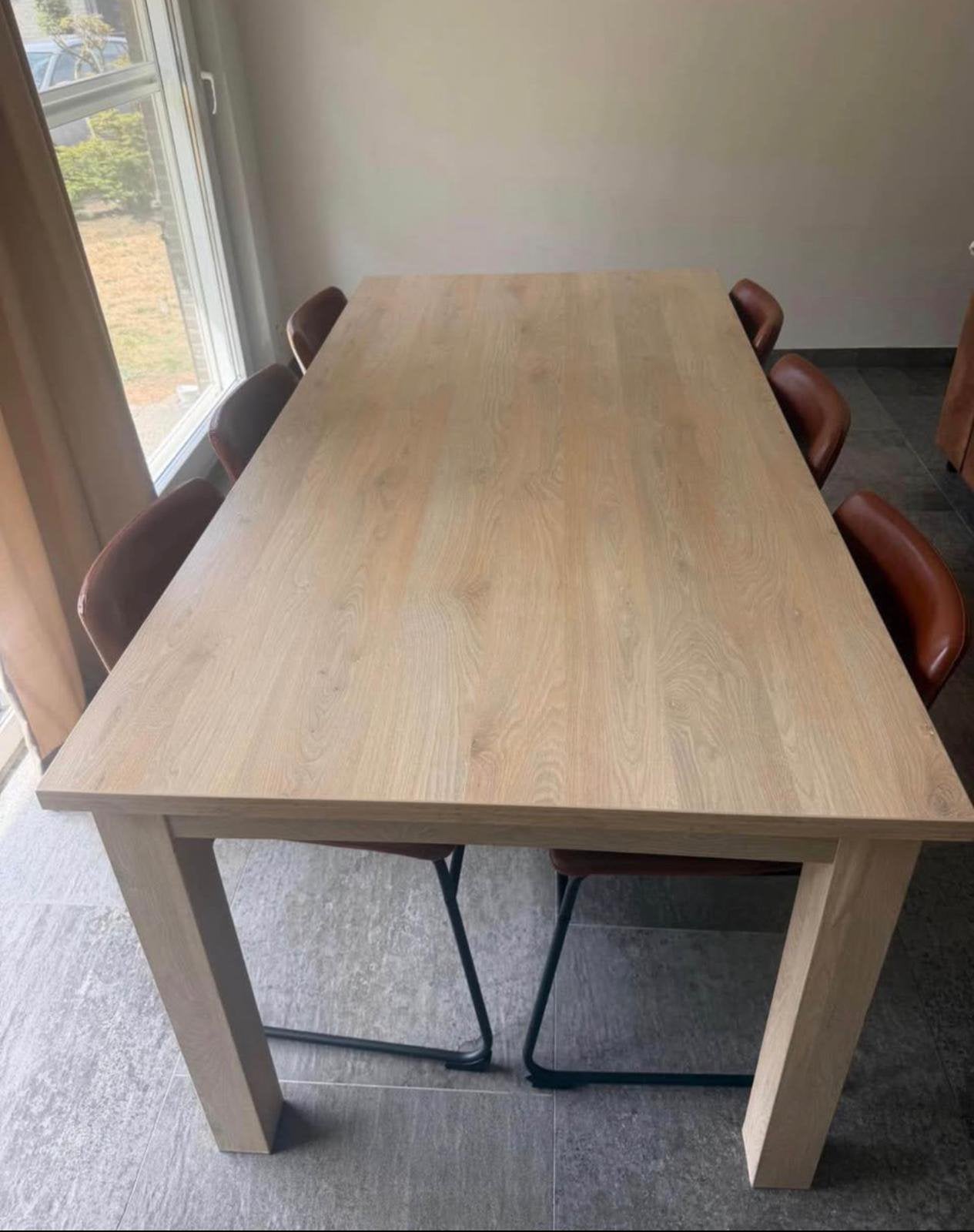 Eettafel, Huis en Inrichting, Tafels | Eettafels, Ophalen, Zo goed als nieuw, Rechthoekig