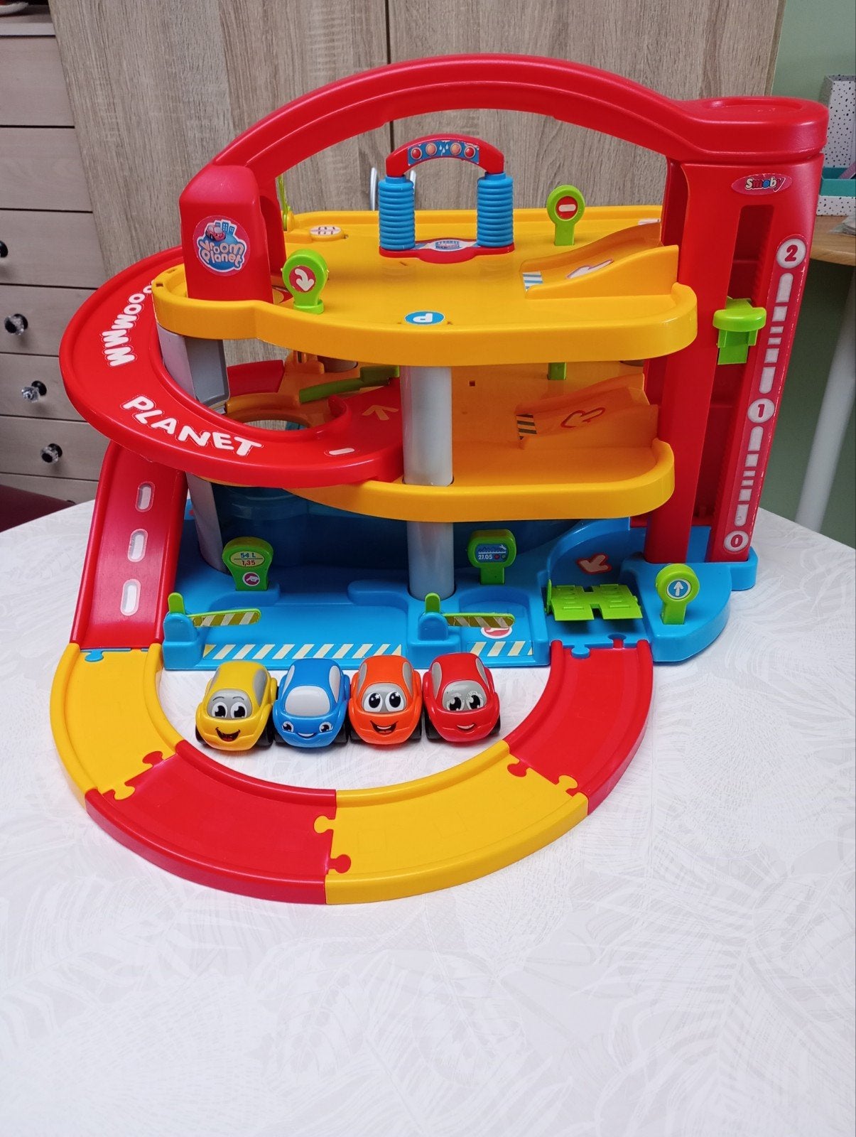 Grand Garage Smoby Vroom Planet + 4 voitures, Enlèvement ou Envoi