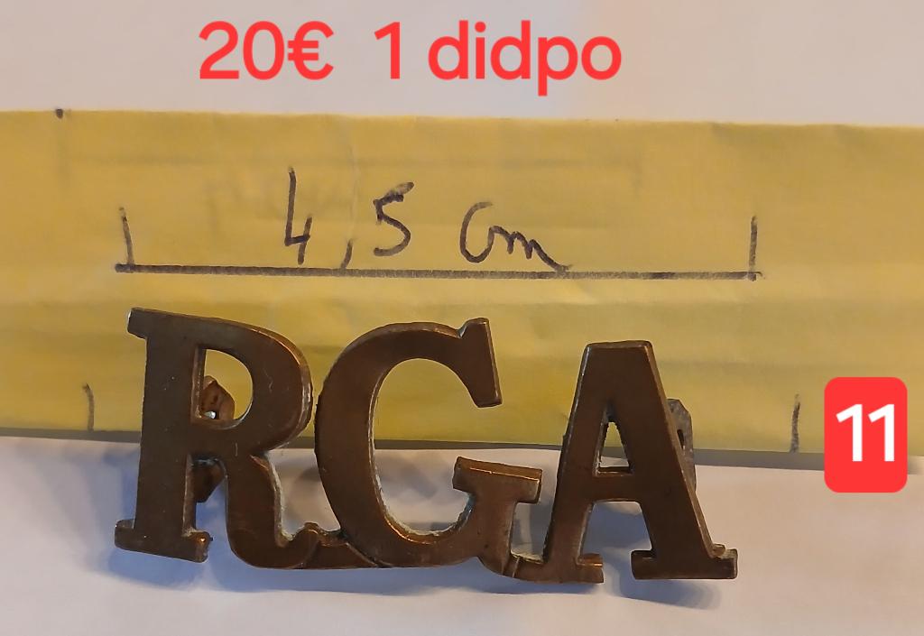 WWI insigne Royal Garrison Artillery COMMONWEALTH, Enlèvement ou Envoi, Utilisé, Autres sujets/thèmes, Insigne ou Pin's