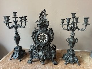 Schouwgarnituur, Antiek en Kunst, Ophalen of Verzenden
