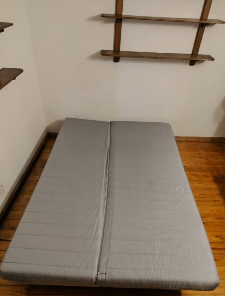Zetelbed, Ophalen, Twijfelaar, 200 cm, Grijs