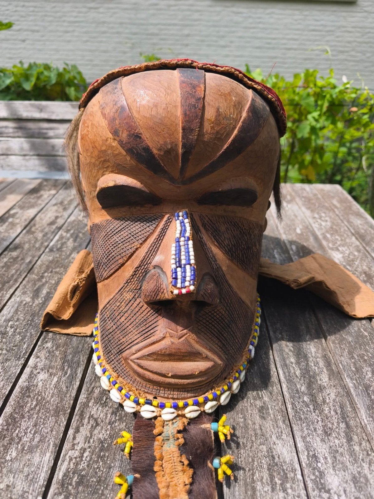 masque Kuba Bwoom Congo RDC AFRIQUE no fetiche, Ophalen of Verzenden, Masker