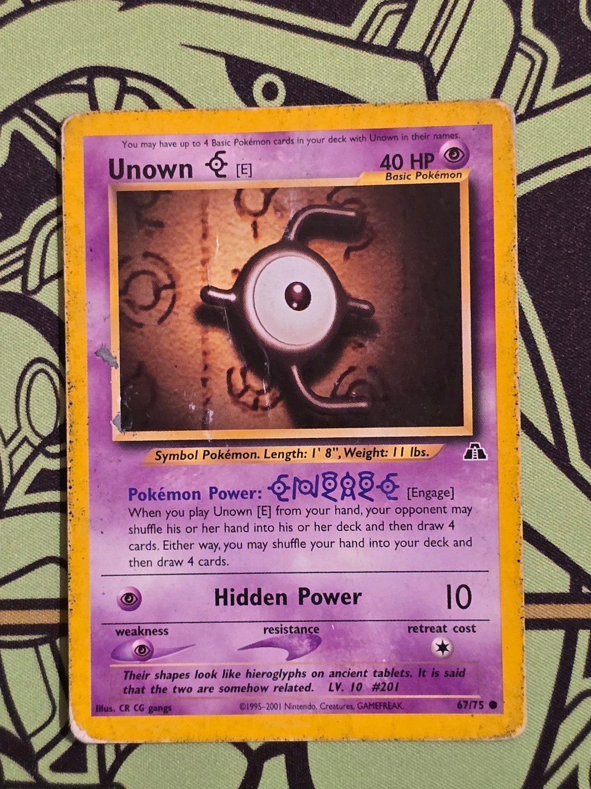 Unown [E]

(67/75), Ophalen, Gebruikt, Losse kaart, Foil