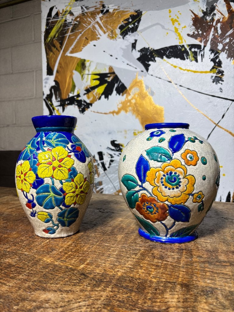 2 vazen Charles catteau, Antiek en Kunst, Ophalen