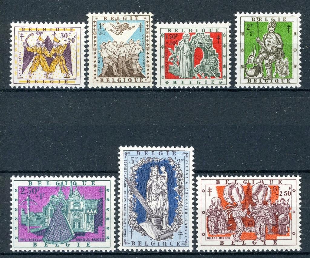 (B) 1039/1045 MNH 1957 - Belgische Folklore I., Ophalen of Verzenden, Postfris, Postfris