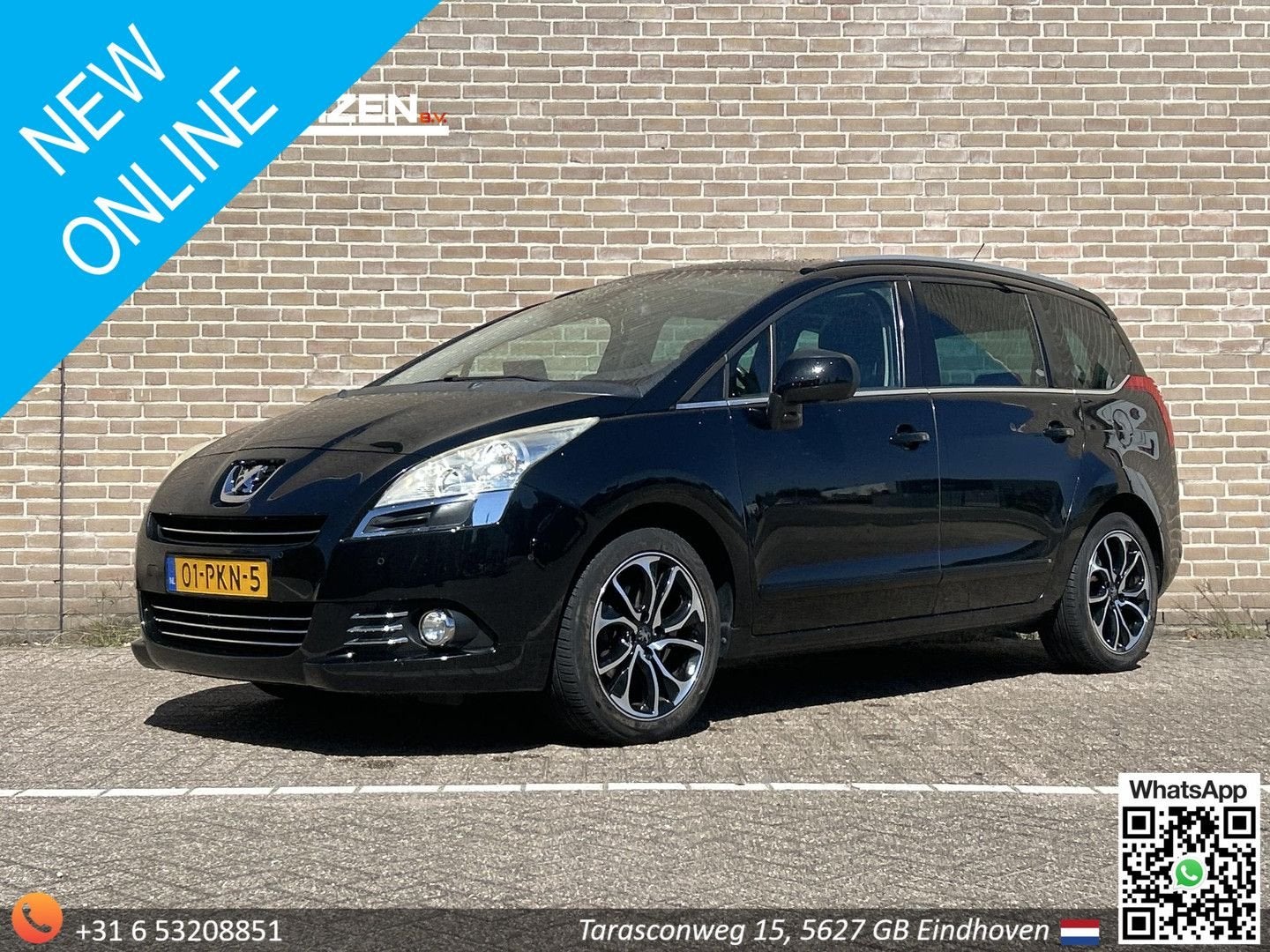 Peugeot 5008 1.6 THP GT 7p. Automaat | Pano | Navi | Climate, Auto's, Automaat, Zwart, 183 g/km, Parkeersensor