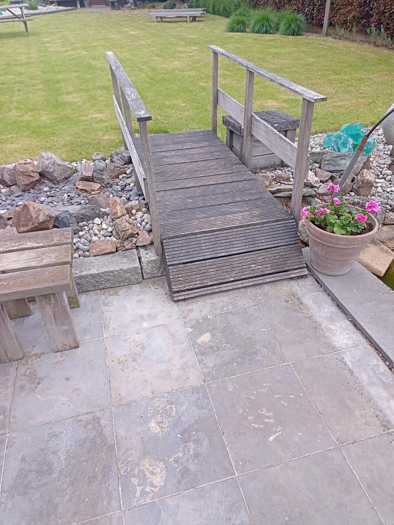 Brug in hardhout, Tuin en Terras, Ophalen