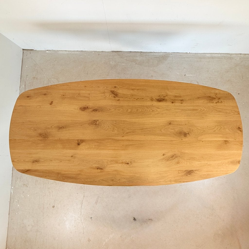 Table ovale danoise en chêne massif 220x100 cm, Maison & Meubles, Chêne, Comme neuf, 100 à 150 cm, Deens ovaal