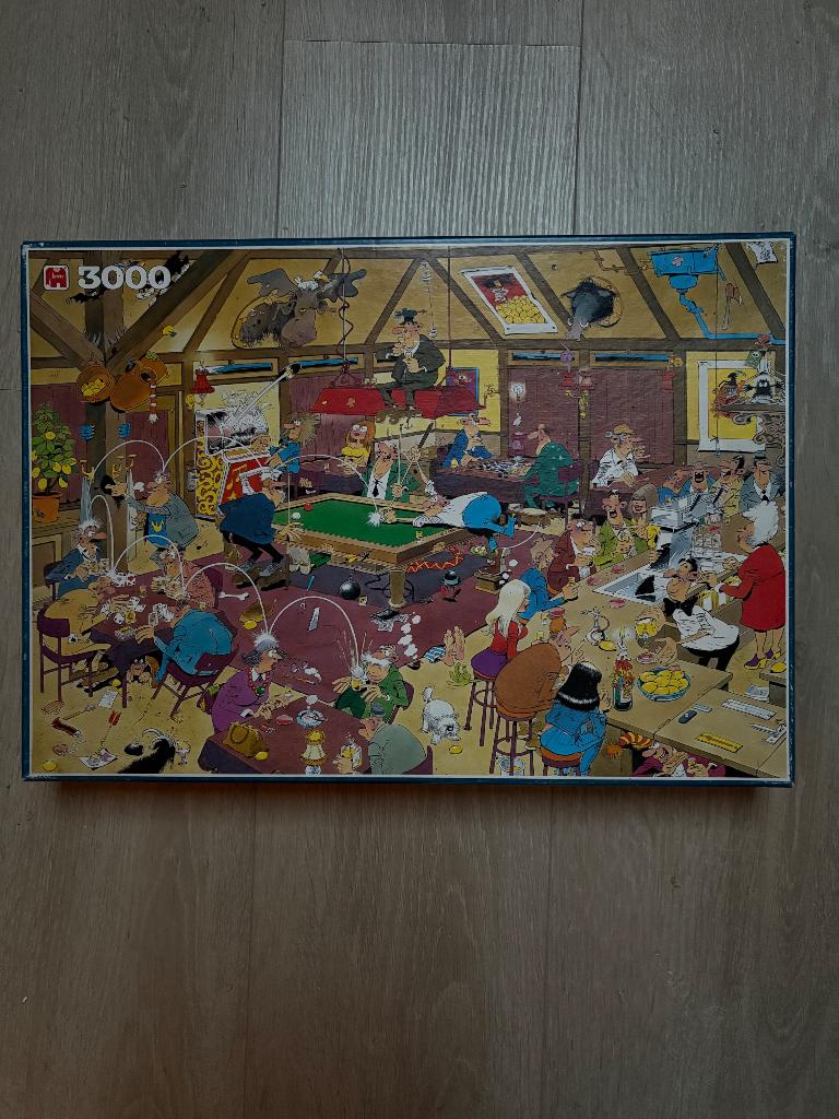 Puzzel Jan van Haasteren 3000 stukjes - het biljart, Enlèvement ou Envoi, Plus de 1 500 pièces, Puzzle