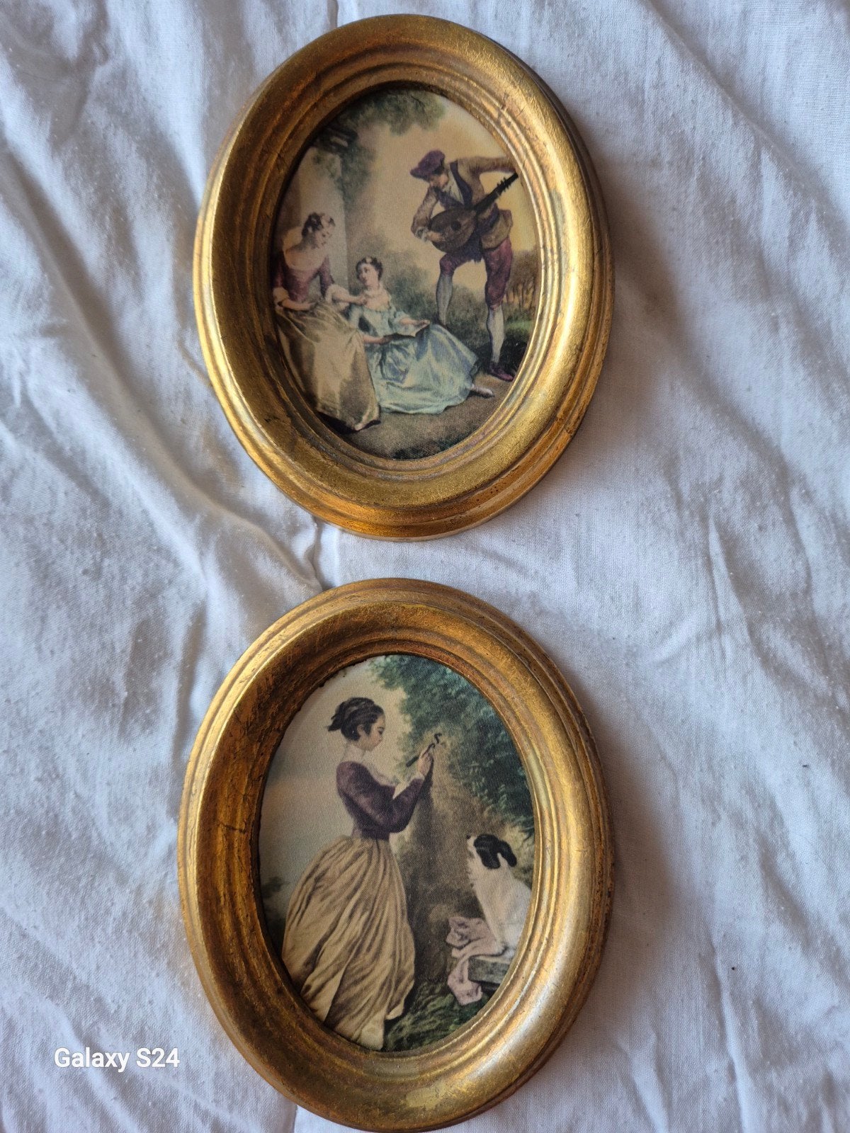 2 petits cadres décoratif de style ancien, Antiquités & Art, Enlèvement