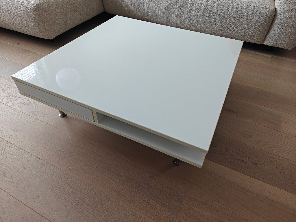 IKEA TOFTERYD salontafel - hoogglans wit - 95 x 95 cm, Maison & Meubles, Tables | Tables de salon, 50 à 100 cm, Enlèvement, 50 à 100 cm