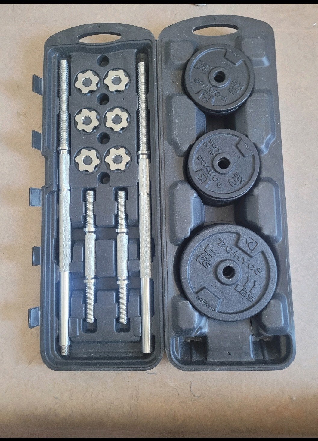 Domyos 50 kg halterset met koffer, Ophalen, Halterset