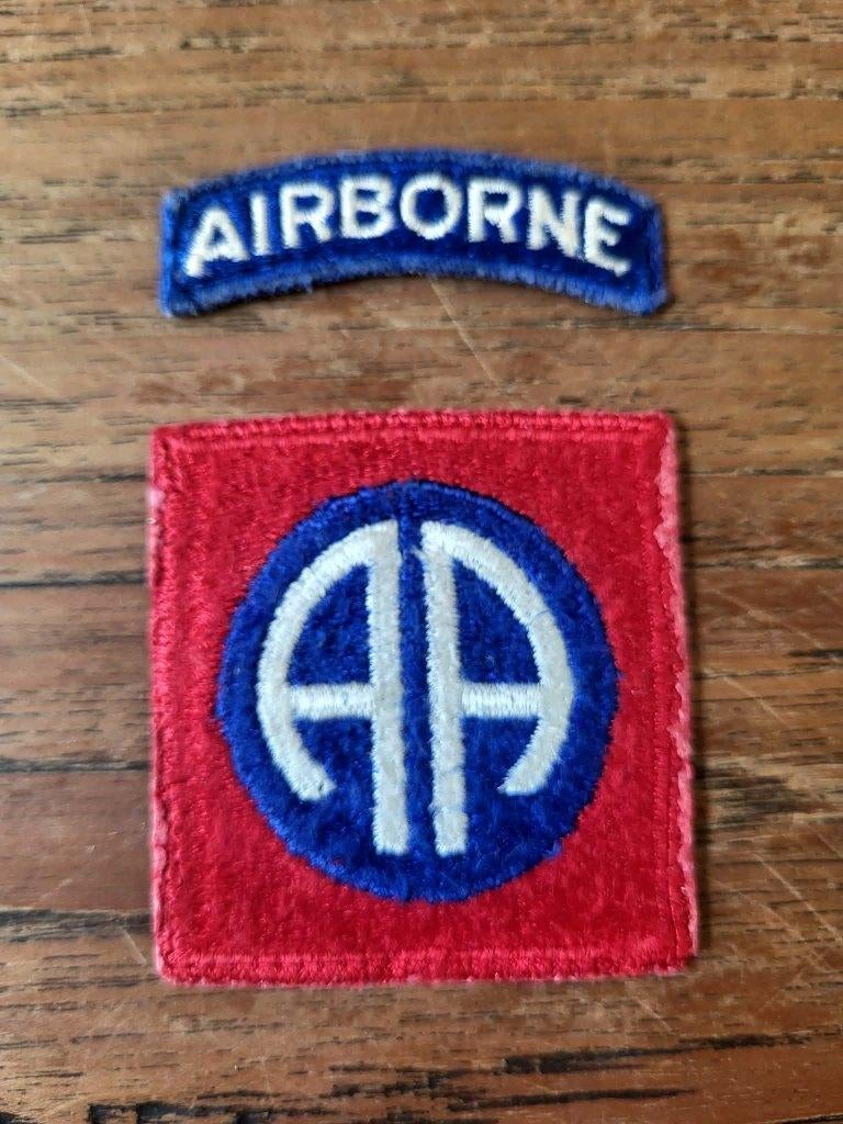 Écusson d'épaule original de la 82e division aéroportée, Collections, Objets militaires | Seconde Guerre mondiale, Enlèvement ou Envoi