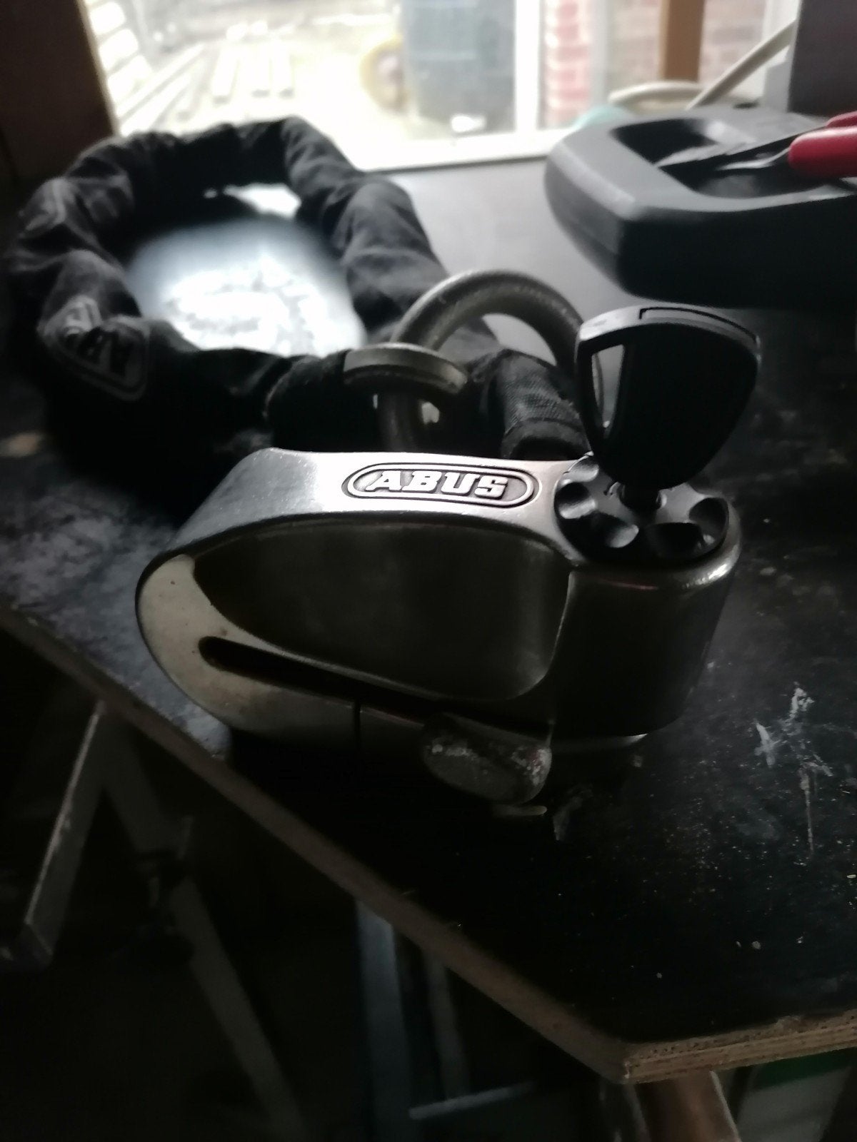 Abus schijfremslot, Ophalen
