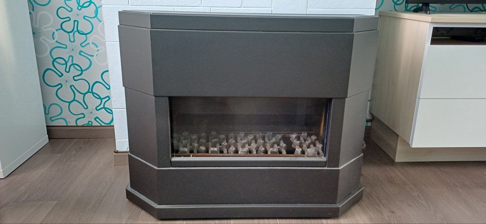 gas verwarming Living, Huis en Inrichting, Haarden, Ophalen, Gebruikt, Vrijstaande haard, Gashaard