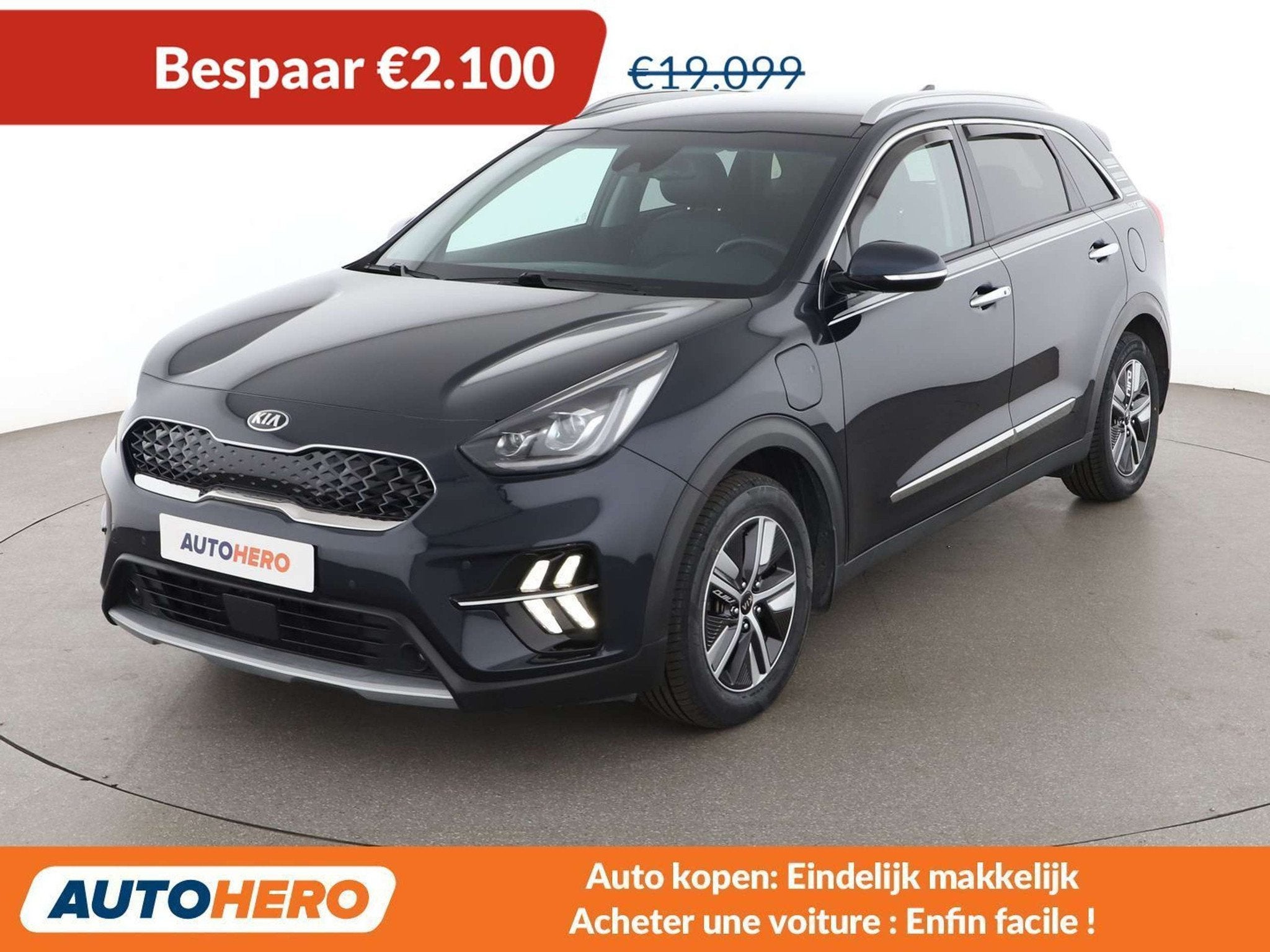 Kia Niro 1.6 Plug-in Hybrid Platin (bj 2020, automaat), Auto's, Gebruikt, 1580 cc, Blauw, Elektrisch