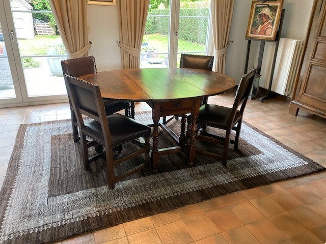 Tafel Titchmarsh & Goodwin + 4 stoelen Cromwell, Ophalen, Gebruikt, 100 tot 150 cm, Eikenhout